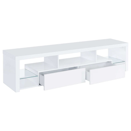 Jude High Gloss White 3 Pc Entertainment Center - Ornate Home