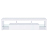 Jude High Gloss White 3 Pc Entertainment Center - Ornate Home