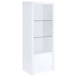 Jude High Gloss White 3 Pc Entertainment Center - Ornate Home