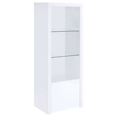 Jude High Gloss White 3 Pc Entertainment Center - Ornate Home