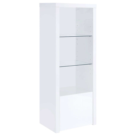 Jude High Gloss White 3 Pc Entertainment Center - Ornate Home
