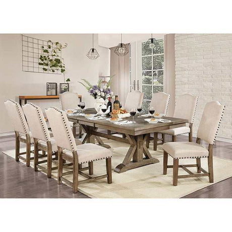 Julia Light Oak/Beige Dining Table - Ornate Home