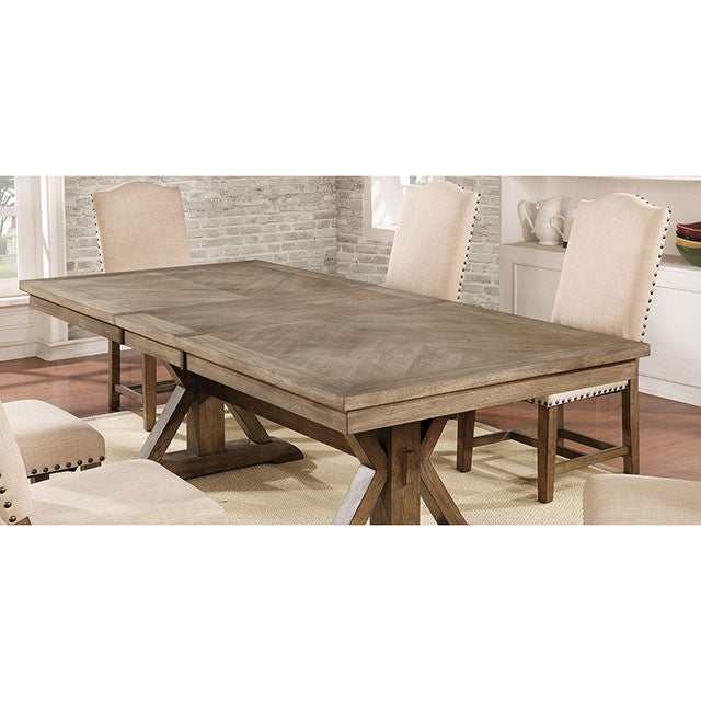 Julia Light Oak/Beige Dining Table - Ornate Home