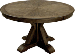 Julia Light Oak & Beige Round Table Dining Room Set / 5pc - Ornate Home