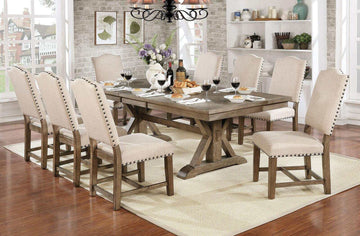 Julia Light Oak & Beige Side Chair (Set of 2) - Ornate Home