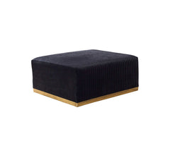 Juliana Black Velvet 4-Piece Sectional - Ornate Home