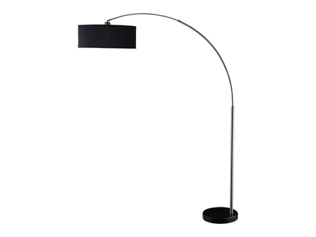 Kacper Black & Chrome Floor Lamp - Ornate Home