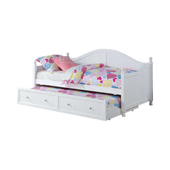 Kaila White Twin Daybed w/ Trundle - Ornate Home