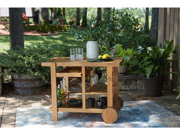 Kailani Light Brown Serving Cart - Ornate Home