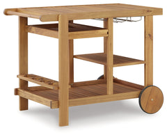 Kailani Light Brown Serving Cart - Ornate Home
