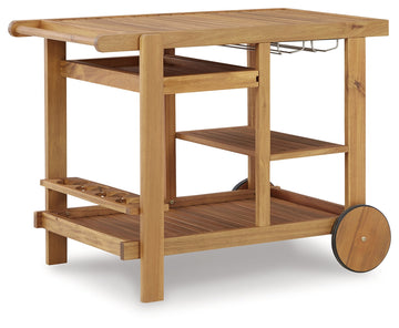 Kailani Light Brown Serving Cart - Ornate Home