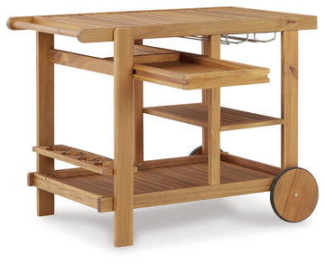 Kailani Light Brown Serving Cart - Ornate Home