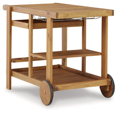 Kailani Light Brown Serving Cart - Ornate Home