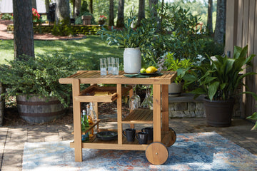 Kailani Light Brown Serving Cart - Ornate Home