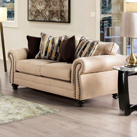Kailyn Sand Stationary Sofa & Loveseat 2pc - Ornate Home