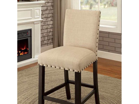 Kaitlin Light Walnut/Beige Counter Height Chair (Set of 2) - Ornate Home