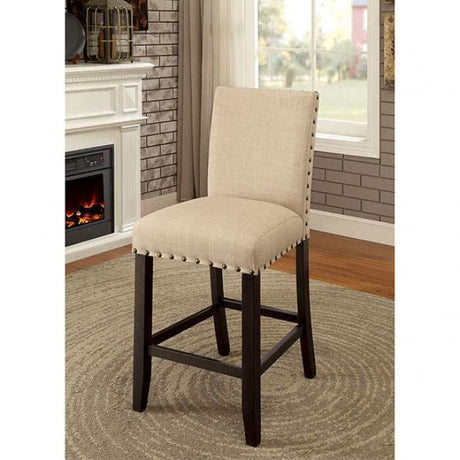 Kaitlin Light Walnut/Beige Counter Height Chair (Set of 2) - Ornate Home