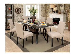 Kaitlin Light Walnut/Beige Dining Table - Ornate Home