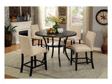 Kaitlin Light Walnut Round Counter Height Table - Ornate Home