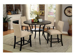 Kaitlin Light Walnut Round Counter Height Table - Ornate Home