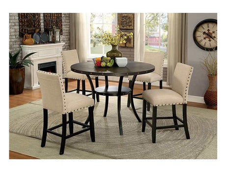 Kaitlin Light Walnut Round Counter Height Table - Ornate Home