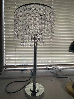 Kaitlyn Crystal & Chrome Table Lamp - Ornate Home