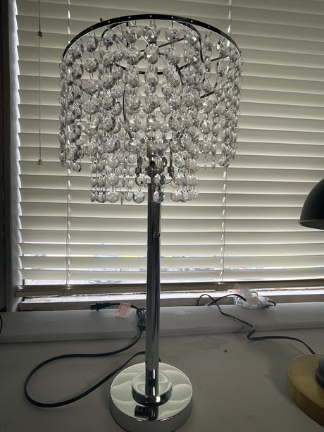 Kaitlyn Crystal & Chrome Table Lamp - Ornate Home