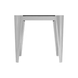 Kaleem Silver & Grey Glass Top End Table - Ornate Home