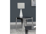 Kaleem Silver & Grey Glass Top End Table - Ornate Home