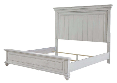 Kanwyn Whitewash California King Panel Bed - Ornate Home