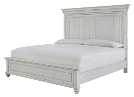 Kanwyn Whitewash California King Panel Bed - Ornate Home