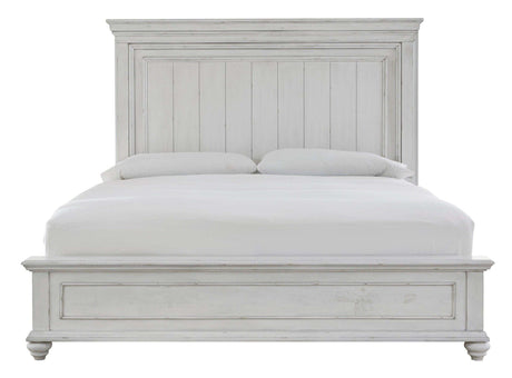 Kanwyn Whitewash California King Panel Bed - Ornate Home