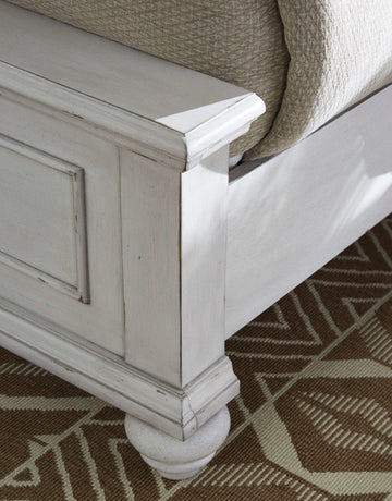 Kanwyn Whitewash California King Panel Bed - Ornate Home