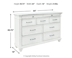 Kanwyn Whitewash Dresser - Ornate Home