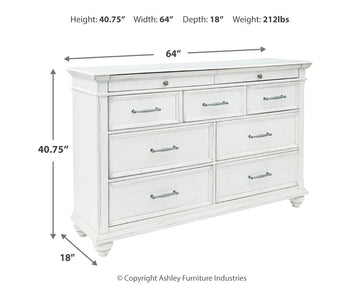 Kanwyn Whitewash Dresser - Ornate Home