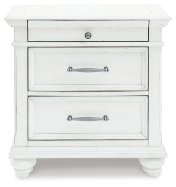 Kanwyn Whitewash Nightstand - Ornate Home