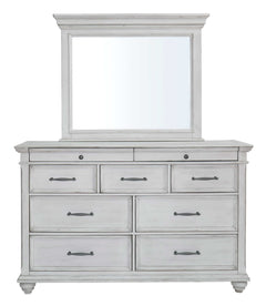 Kanwyn Whitewash Queen Bedroom Set / 3pc - Ornate Home