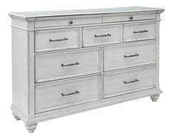 Kanwyn Whitewash Queen Bedroom Set / 3pc - Ornate Home