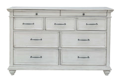 Kanwyn Whitewash Queen Bedroom Set / 3pc - Ornate Home