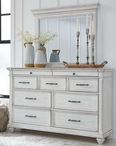 Kanwyn Whitewash Queen Bedroom Set / 3pc - Ornate Home
