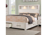 Karla White Eastern King Bed - Ornate Home