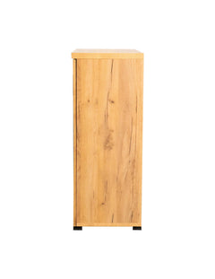 Karol Golden Oak Metal Mesh Door Shoe Cabinet - Ornate Home
