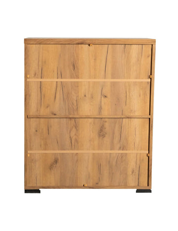 Karol Golden Oak Metal Mesh Door Shoe Cabinet - Ornate Home