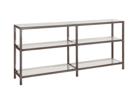 Kate Black Nickel Bookcase - Ornate Home