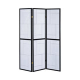 Katerina Black & White 3pc Panel Screen - Ornate Home