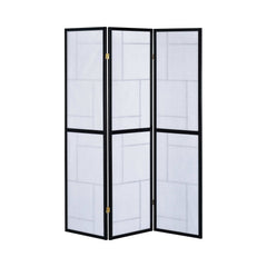 Katerina Black & White 3pc Panel Screen - Ornate Home