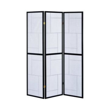 Katerina Black & White 3pc Panel Screen - Ornate Home