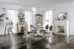 Kathryn Antique White & Gray Side Chair (Set of 2) - Ornate Home