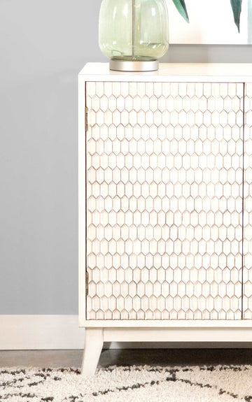 Kati White Accent Cabinet - Ornate Home