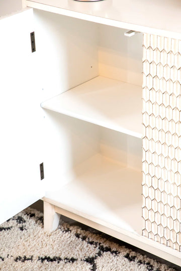 Kati White Accent Cabinet - Ornate Home